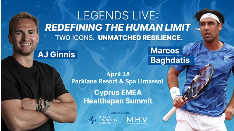 Ο θρύλος του τένις Μάρκος Παγδάτης και ο αστέρας του σκι AJ Ginnis θα πρωταγωνιστήσουν στο «Zero Burnout Masterclass» σε μια αποκλειστική εμφάνιση.