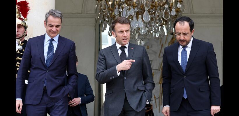 Στην Κύπρο Μακρόν και Μητσοτάκης - Συνάντηση με Χριστοδουλίδη στην Πάφο