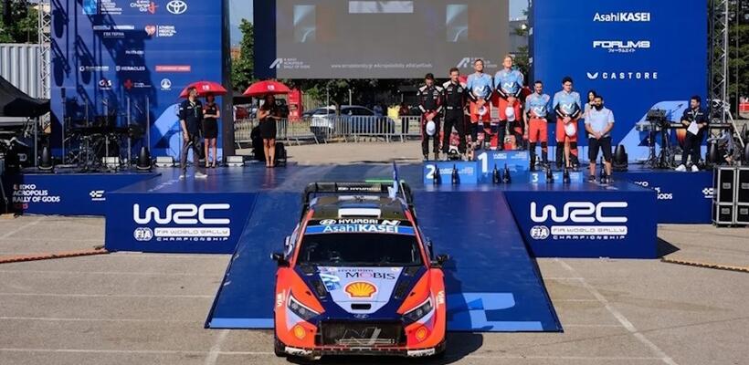 Θρίαμβος της Hyundai στο Ράλι Ακρόπολις, με 1η και 3η θέση στο βάθρο των νικητών!