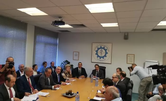 Σύσκεψη με τον ΠτΔ στο Γενικό Νοσοκομείο Λευκωσίας για το ΓεΣΥ