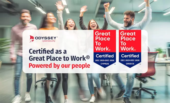 Odyssey Cybersecurity: Διπλή διάκριση Great Place to Work® για Κύπρο και Ελλάδα