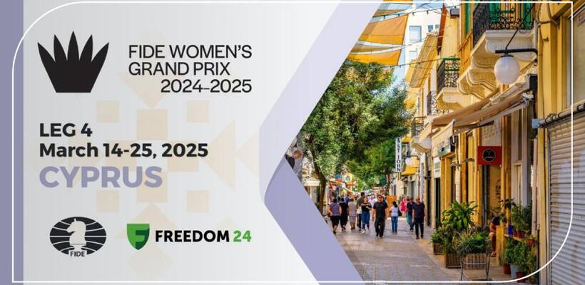 Το Γκραν Πρι Γυναικών της FIDE με την υποστήριξη της Freedom24 θα διεξαχθεί στη Λευκωσία