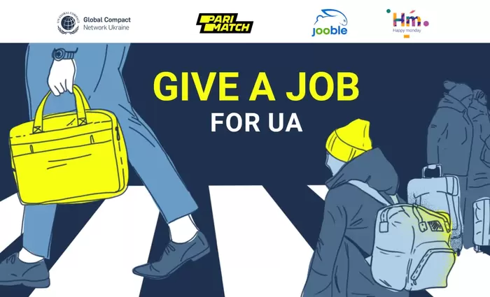 Give a job for UA: Υποστηρίξτε την Απασχόληση Ουκρανών προσφύγων σε όλο τον κόσμο