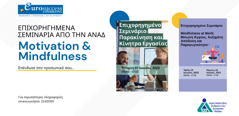 Eurosuccess Consulting: Επιχορηγημένα Σεμινάρια από την ΑνΑΔ