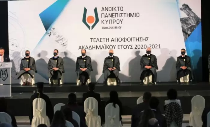 619 νέοι απόφοιτοι έλαβαν τον τίτλο σπουδών τους από το Ανοικτό Πανεπιστήμιο Κύπρου στη  XIV Τελετή Αποφοίτησης για το ακαδημαϊκό έτος 2020-2021